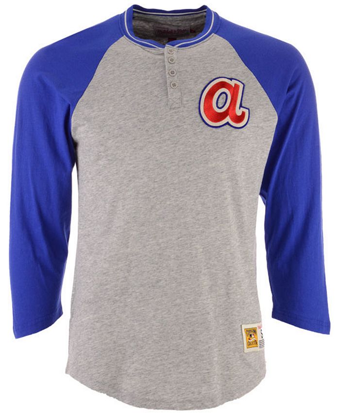 Mitchell & Ness Men's Atlanta Braves 4-Button Henley T-Shirt - Macy's