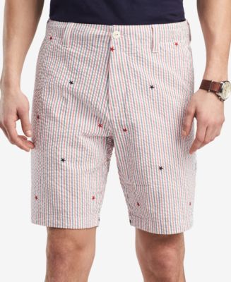 Tommy Hilfiger Men's Classic Fit Seersucker Stars & Stripes Shorts ...