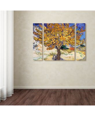 Vincent Van Gogh 'Mulberry Tree 1889' Multi Panel Art Set Large - 25" x 30" x 2"