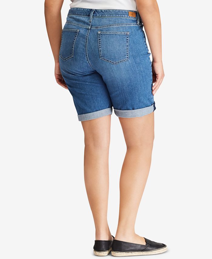 Lauren Ralph Lauren Plus Size Mid-Rise Slimming Shorts - Macy's