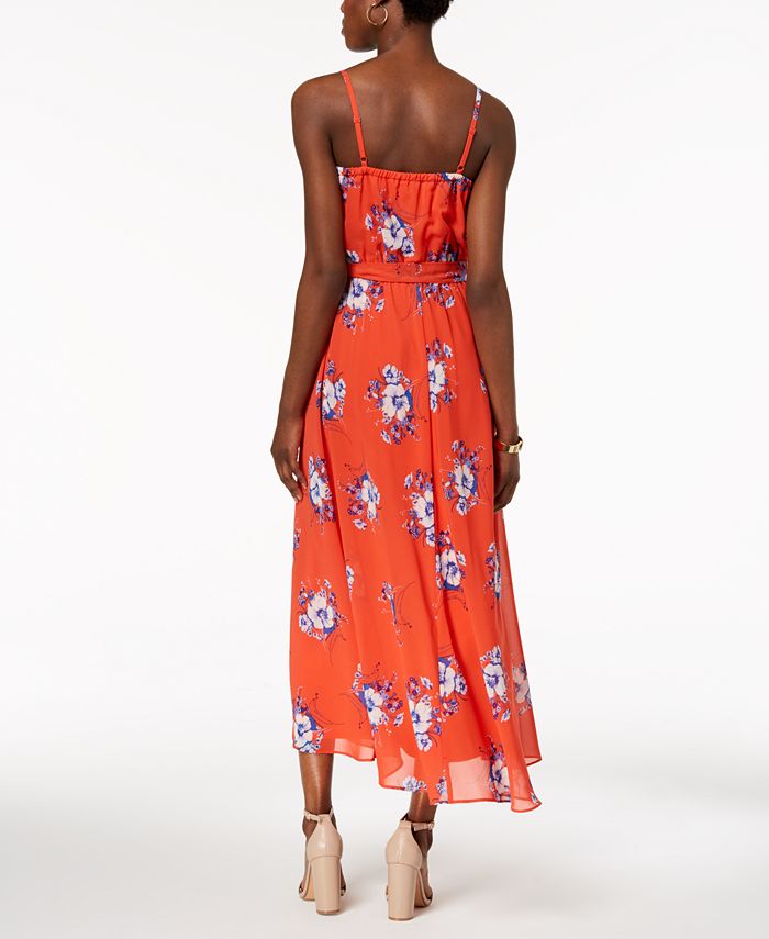 Robbie Bee Petite Belted Floral-Print Maxi Dress - Macy's