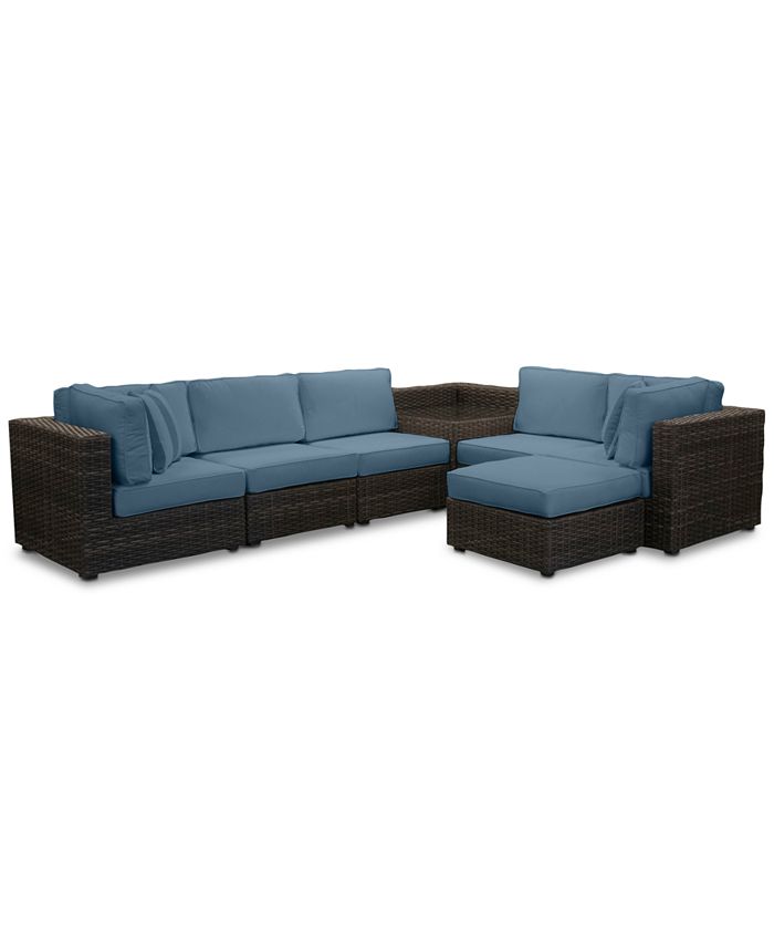 Furniture Viewport Outdoor 7Pc. Modular Seating Set (2 Corner Units, 3 Armless Units, 1 Corner