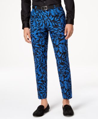 INC International Concepts - Men's Slim-Fit Leaf-Print Pants