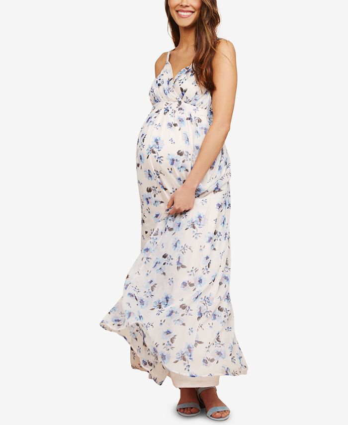 Motherhood Maternity V-Neck Maxi Dress & Reviews - Maternity - Women ...