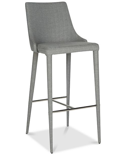 Safavieh Channing Linen Bar Stool & Reviews Furniture Macy's