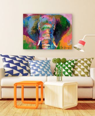 Richard Wallich 'Elephant 2' Canvas Art - 35" x 47" x 2"