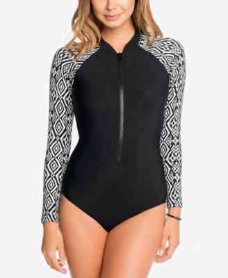 macy's long sleeve swimsuit