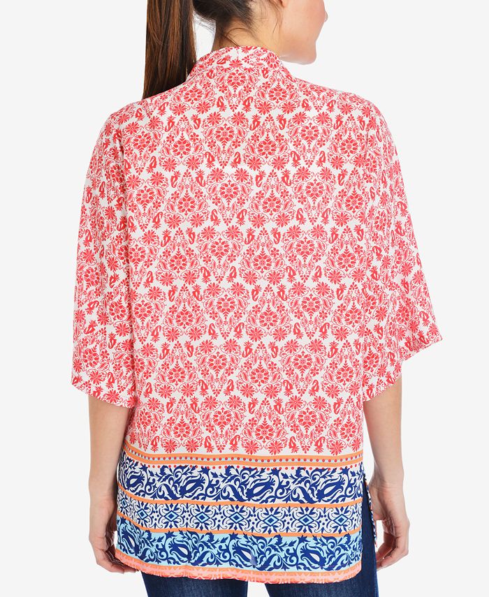 NY Collection Printed WideSleeve Kimono Macy's