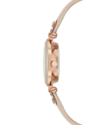 Women's Blush Leather Strap Watch 26mm 10-9442 RGLP