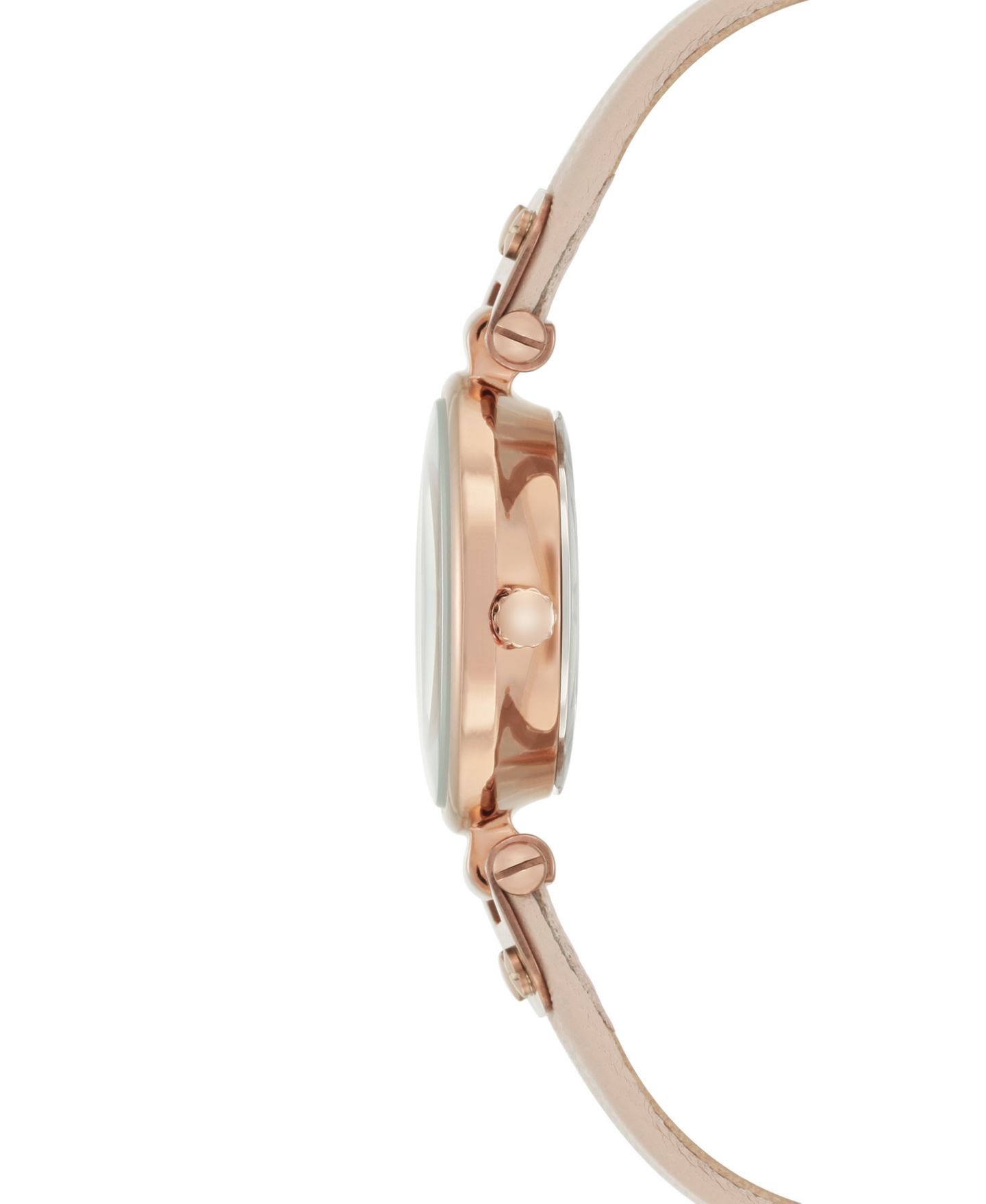 Женские часы Anne Klein Blush Leather Strap Watch 26mm 10-9442 Rglp — фото 2