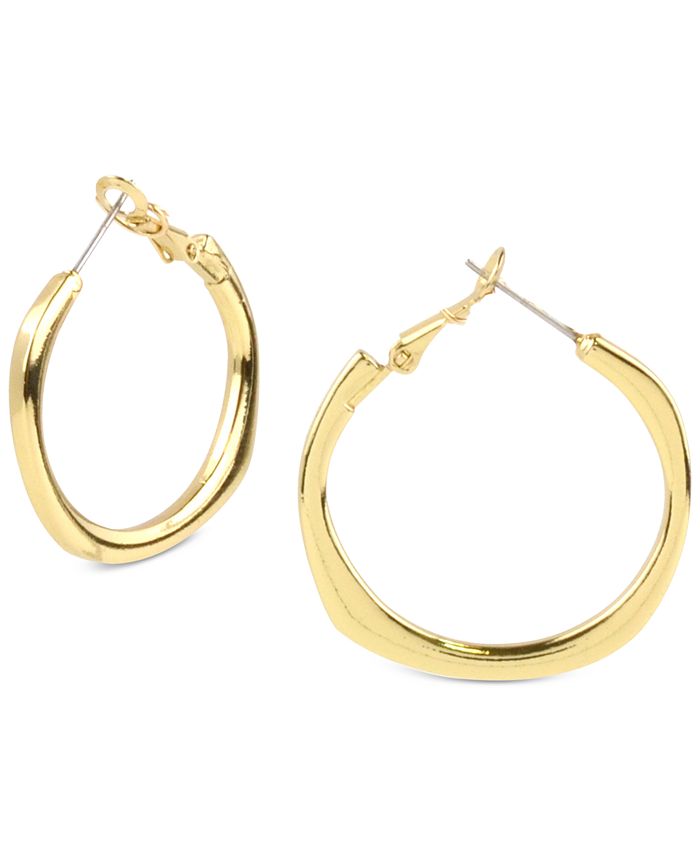 Charter Club Gold-Tone Geometric Hoop Earrings, Created for Macy's ...