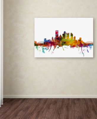Michael Tompsett 'Pittsburgh Pennsylvania Skyline' Canvas Art - 16" x 24"