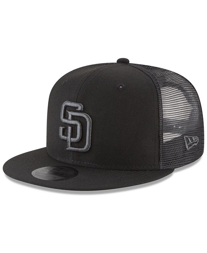 New Era 9FIFTY San Diego Padres Basic Snapback Hat Black White