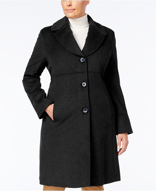 Forecaster Women's Notched Collar Maxi Walker Coat Blue Size 18