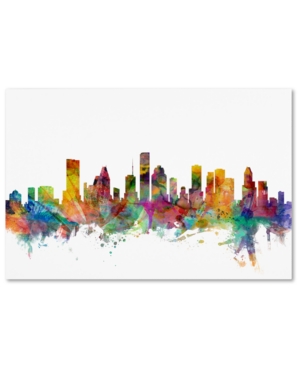 Trademark Global Michael Tompsett 'houston Texas Skyline' Canvas Art In No Color
