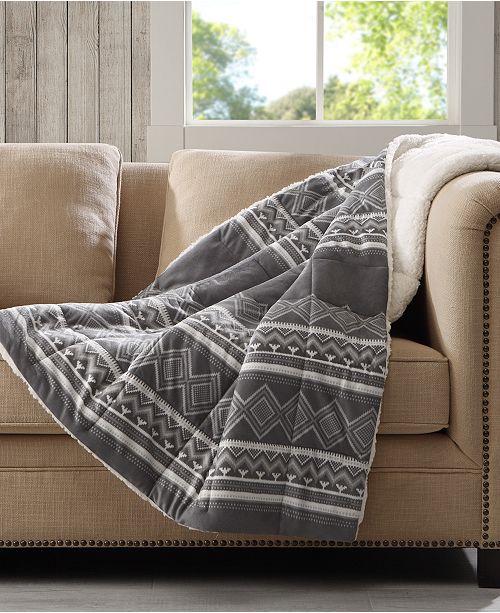 Woolrich Anderson FauxFur 50" x 70" Printed DownAlternative Throw