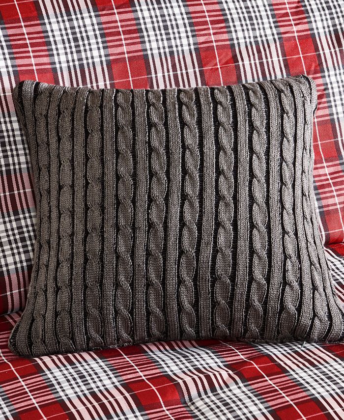 Woolrich Williamsport Knit 18" Square Decorative Pillow Macy's
