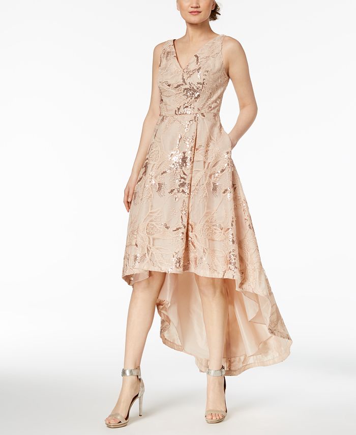 Calvin klein embellished mesh gown clearance