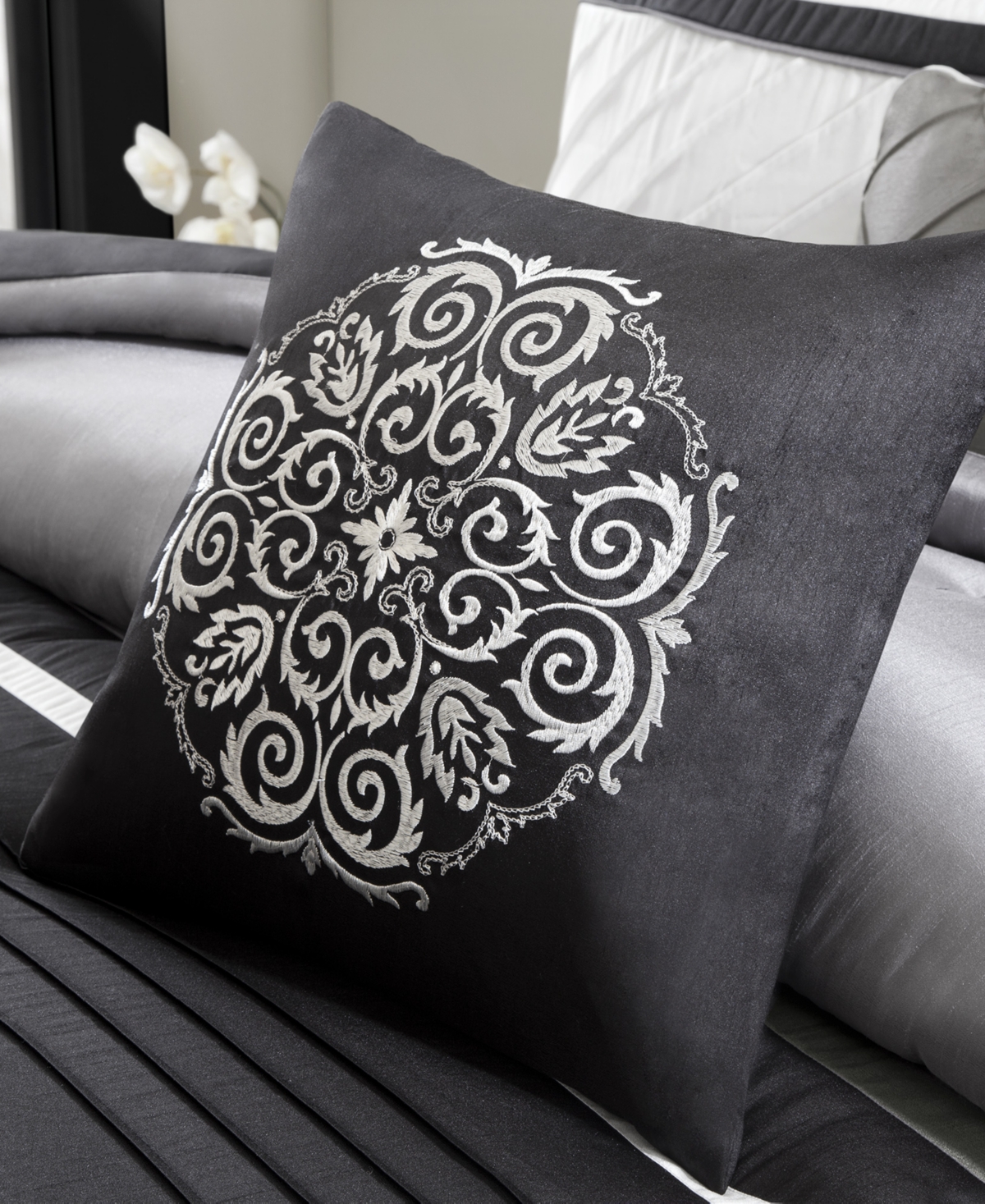 Madison Park Blaire Faux-Silk 7-Pc. Comforter Set