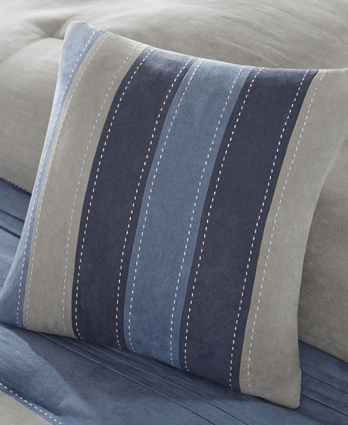 Madison Park Collins Faux-Suede 7-Pc. Comforter Set,