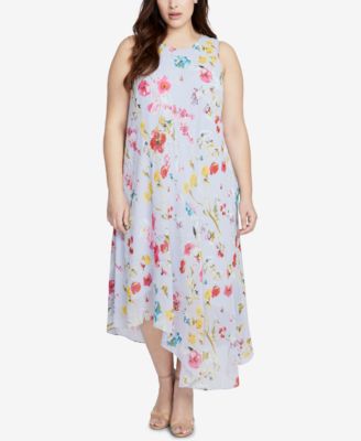 RACHEL Rachel Roy - Trendy Plus Size Asymmetrical-Hem Midi Dress