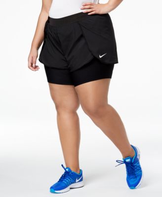 2 in 1 shorts plus size