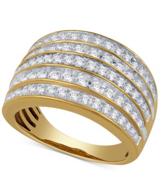 Macy's - Diamond Multi-Row Statement Ring (1 ct. t.w.) in 14k Gold