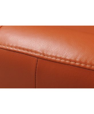 Myia Tufted Back Leather Pushback Recliner