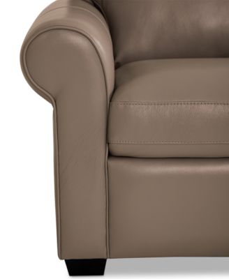 Orid 84" Leather Roll Arm Sofa, Created for Macy's