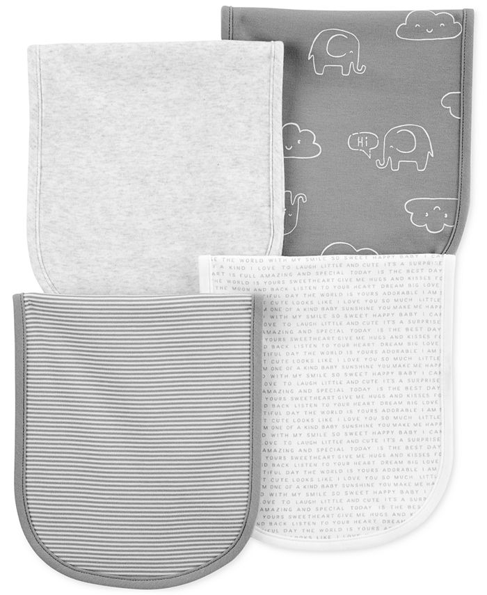 Carter's Baby Boys or Girls 4Pack Printed Burp Cloths Macy's