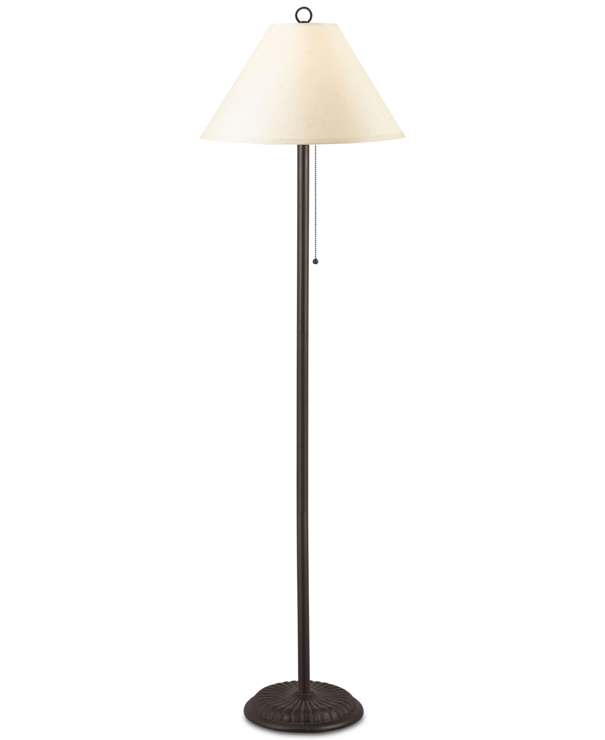Cal Lighting 100w Candlestick Floor Lamp With Pull Chain Switch In Black,russet