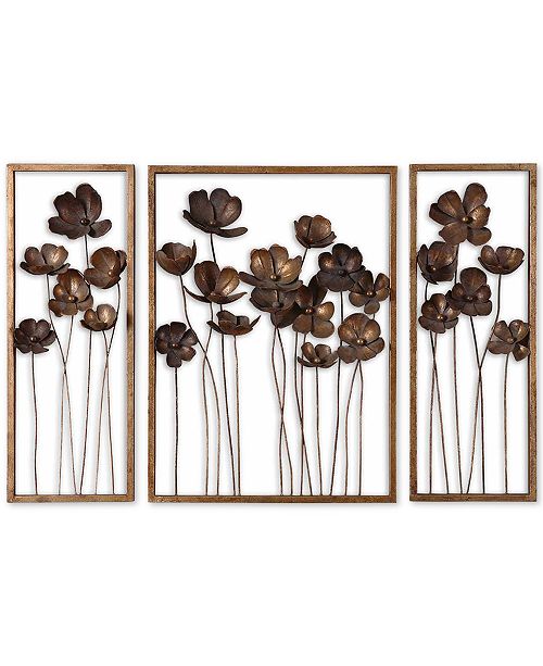 Uttermost Metal Tulips 3Pc. Wall Art Set & Reviews Wall Art Macy's