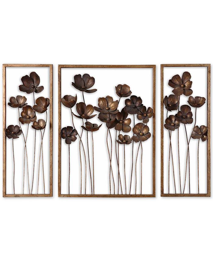 Uttermost - Metal Tulips 3-Pc. Wall Art Set