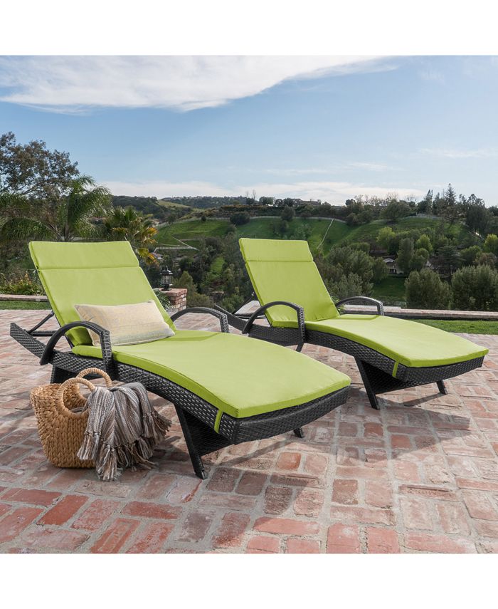 Noble House Baja Outdoor Chaise Lounge (Set Of 2) Macy's