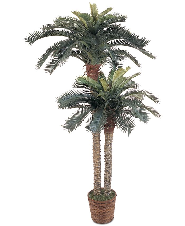 Nearly Natural 6' & 4' Sago Palm DoublePotted Artificial Tree Macy's
