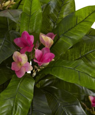 5' Artificial Plumeria UV-Resistant Indoor/Outdoor Tree