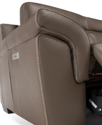 CLOSEOUT! Julius II 5-Pc. Leather Sectional Sofa With 2 Power Recliners, Power Headrests & USB Power Outlet