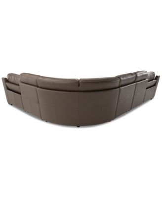 CLOSEOUT! Julius 150" II 6-Pc. Leather Sectional Sofa With 2 Power Recliners, Power Headrests & USB Power Outlet