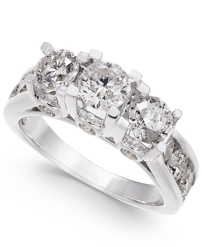 Macy's Diamond Ring (3 ct. t.w.) in 14k White Gold - Macy's