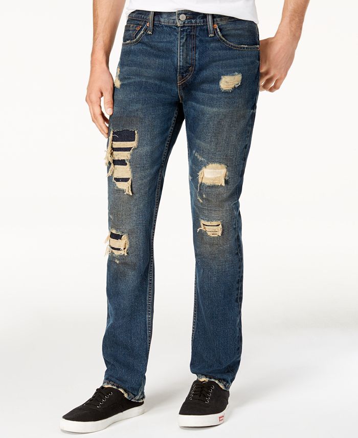 dialog indad Stå op i stedet Levi's Men's 511™ Slim Fit Rip and Repair Jeans - Macy's