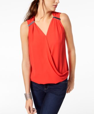 INC International Concepts - Faux-Wrap Hardware Top