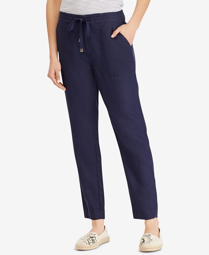 Lauren Ralph Lauren Petite Linen Pants - Macy's
