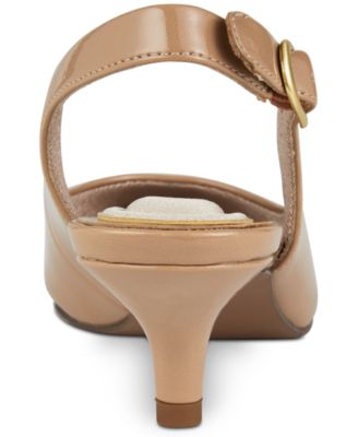 Faye Slingback Kitten-Heel Pumps