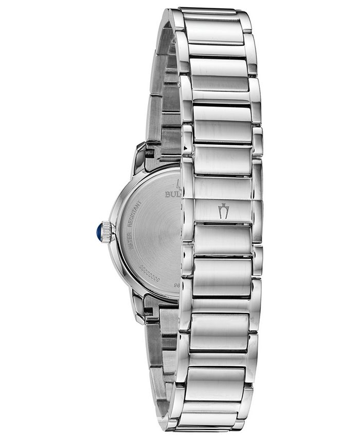 Bulova Women's Diamond-Accent Stainless Steel Bracelet Watch 30mm ...