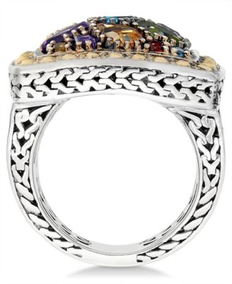 EFFY&reg; Multi-Stone Ring in 18k Yellow Gold and Sterling Silver (3-1/4 ct. t.w.)