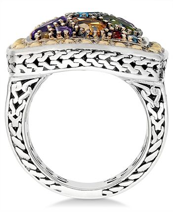 EFFY Collection - Multi-Stone Ring in 18k Yellow Gold and Sterling Silver (3-1/4 ct. t.w.)