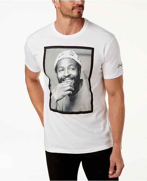 Sean John Men S Marvin Gaye White Party Graphic Print T Shirt