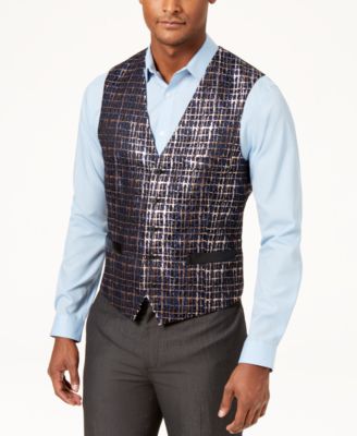 INC International Concepts - Men's Slim-Fit Party Jacquard Vest
