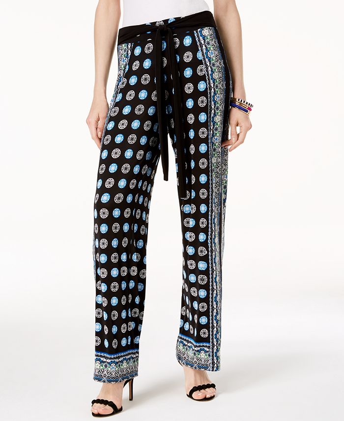INC International Concepts I.N.C. Petite Printed PullOn Pants, Created
