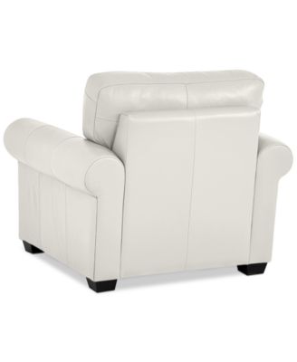 Orid 36" Leather Roll Arm Chair, Created for Macy's